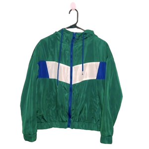 OUTER EDGE Green, White, & Blue Windbreaker